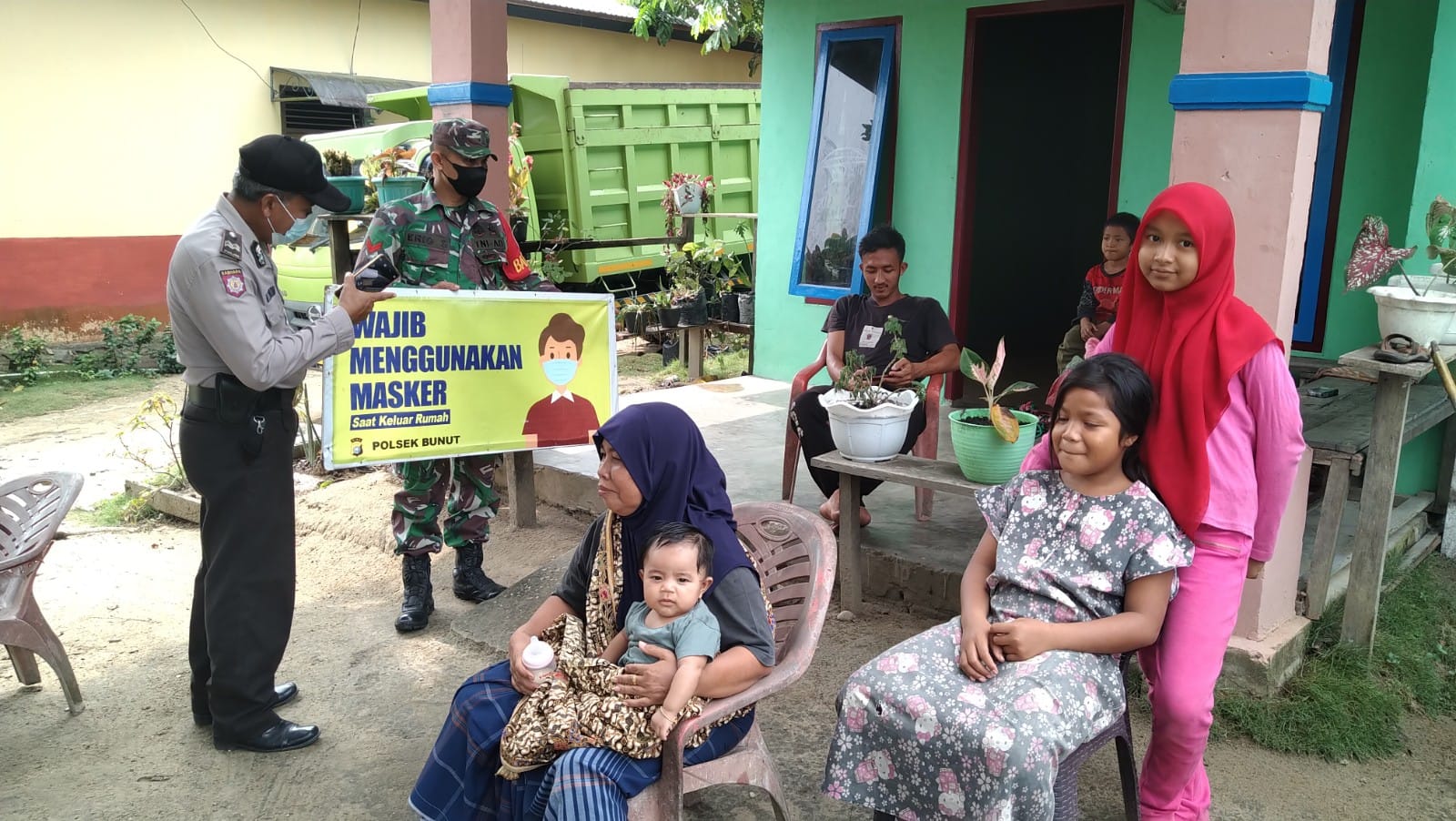 Polsek Bunut Imbau Masyarakat Terkait Protokol Kesehatan