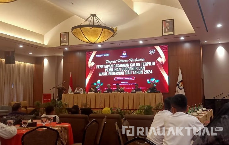 Tiga Paslon Gubernur Riau Absen di Rapat Pleno Penetapan Resmi KPU