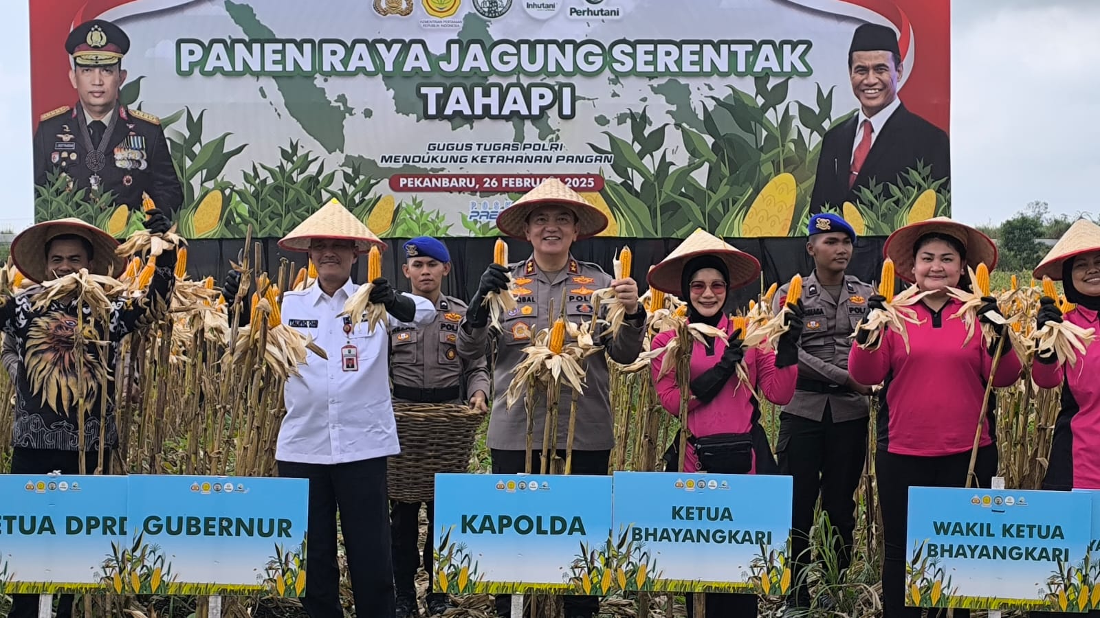 Panen Raya Polda Riau, 156,6 Ton Jagung Pipil Siap Didistribusikan