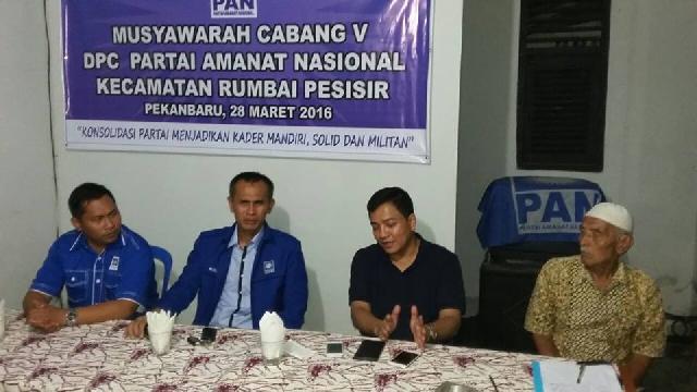 Muscab DPD PAN Kecamatan Rumbai, Kader Minta Ir.Nofrizal Maju di Pilkada Pekanbaru