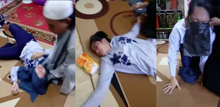 Istri Disantet Pelakor Menggelepar di Lantai, Lihat Videonya
