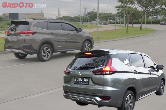 Komparasi Virtual Mitsubishi Xpander VS Toyota Rush. Kencengan Mana?