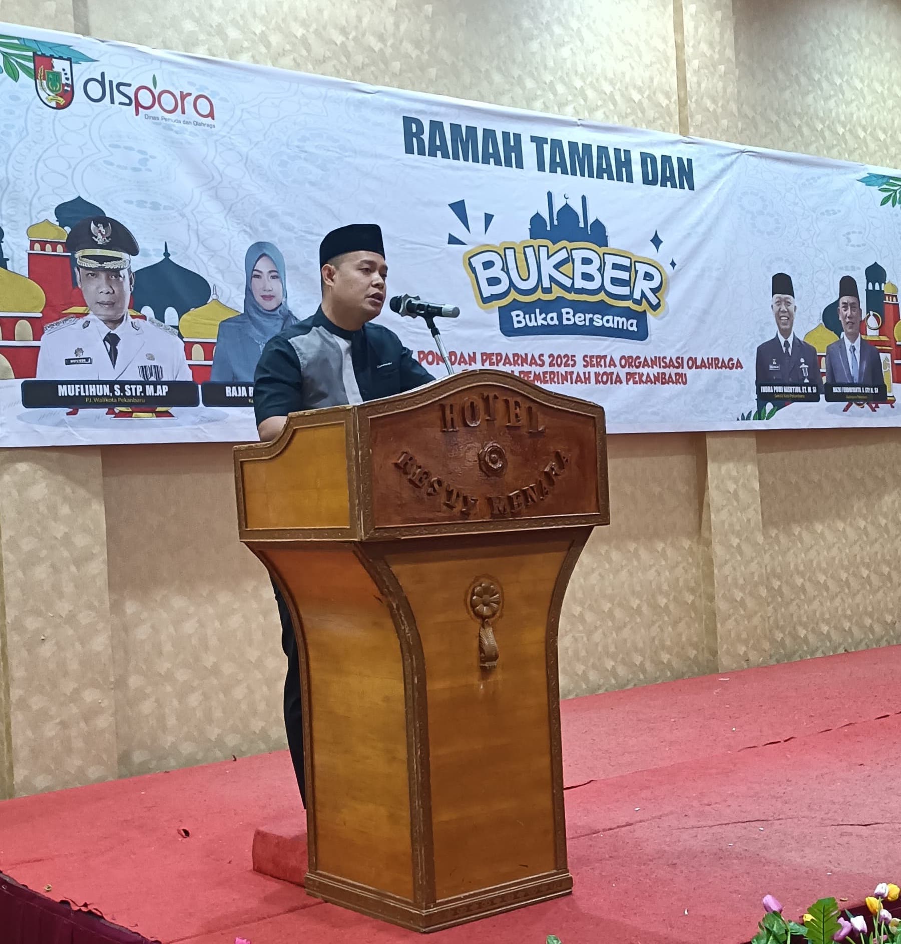 Ade Zukri Saputra Hadiri Buka Bersama Atlet PON dan Papernas 2025 di Pekanbaru