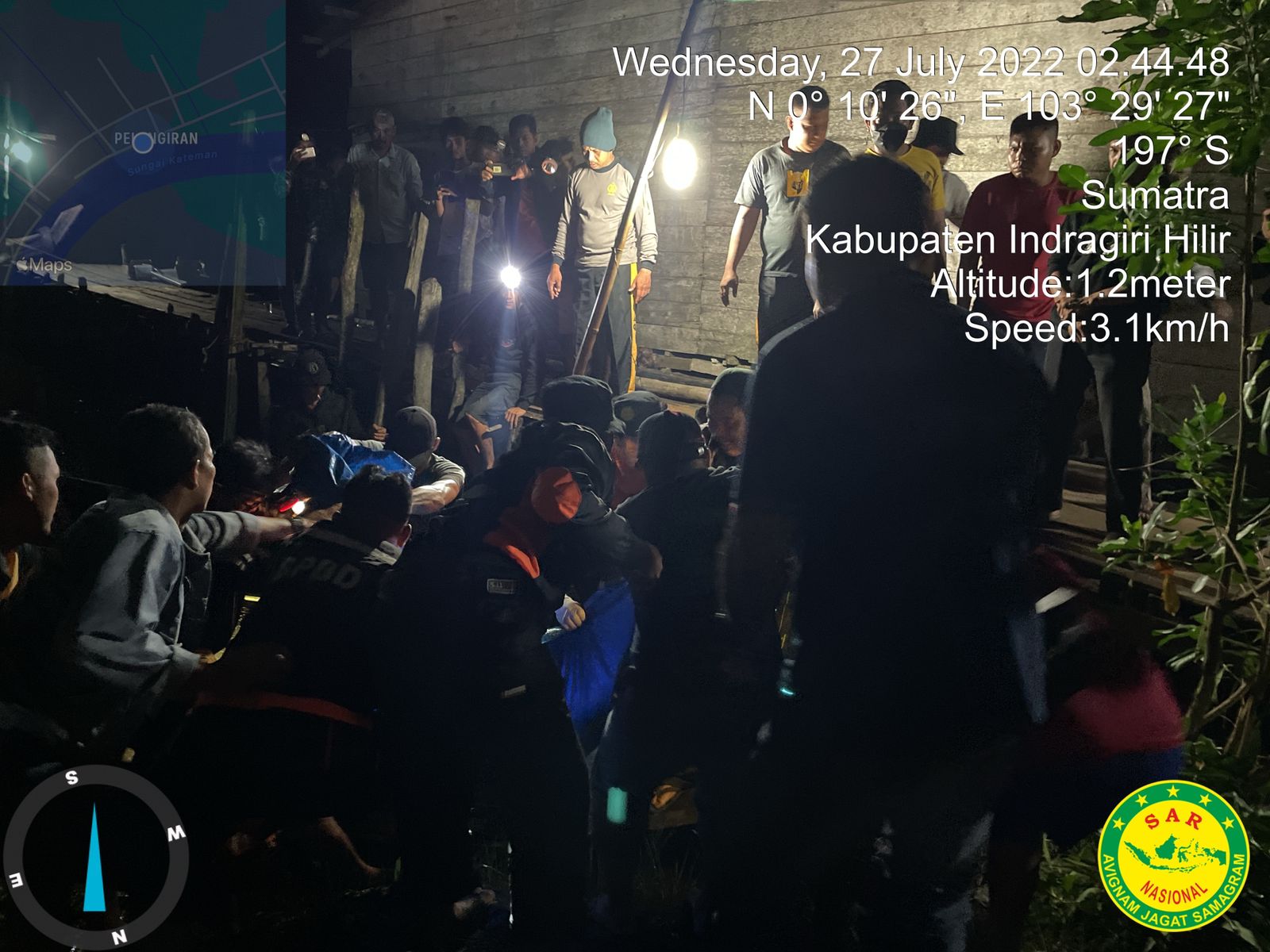 Jasad Penjaring Ikan di Inhil Ditemukan 2 Kilometer dari Lokasi Tenggelam