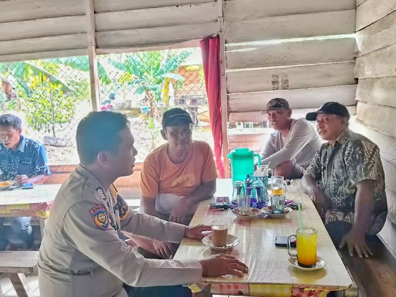 Bhabinkamtibmas Polsek Rimba Melintang Intensifkan Cooling System, Fokus pada Pencegahan Politik Uang dan Kampanye Hitam