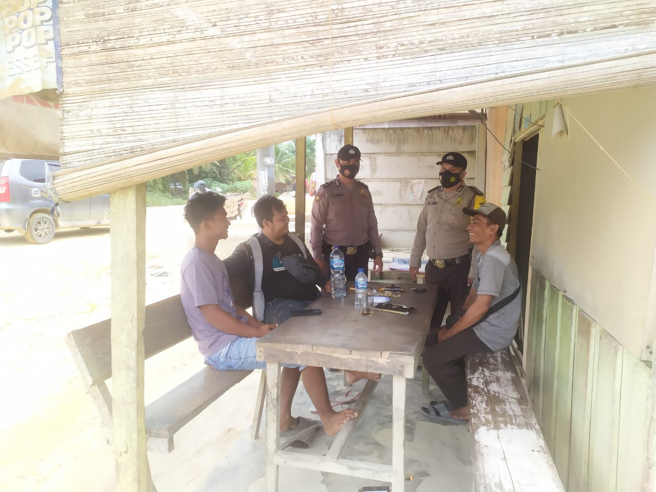 Selain Pantau Prokes Masyarakat, Polsek Langgam juga Patroli Kamtibmas