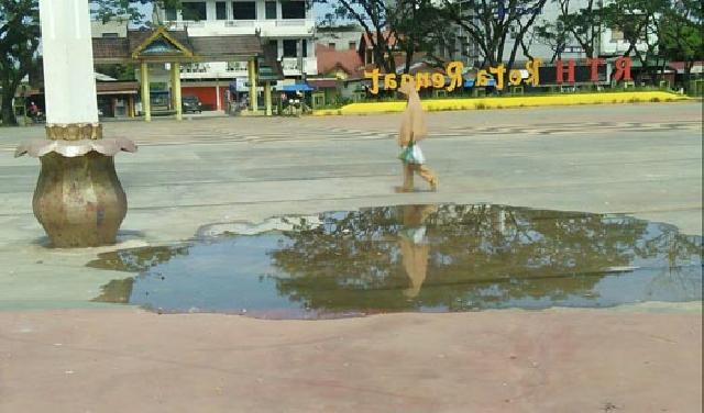 Rp2,3 M, Proyek RTH Pemprov Riau di Rengat Terkesan Asal Jadi