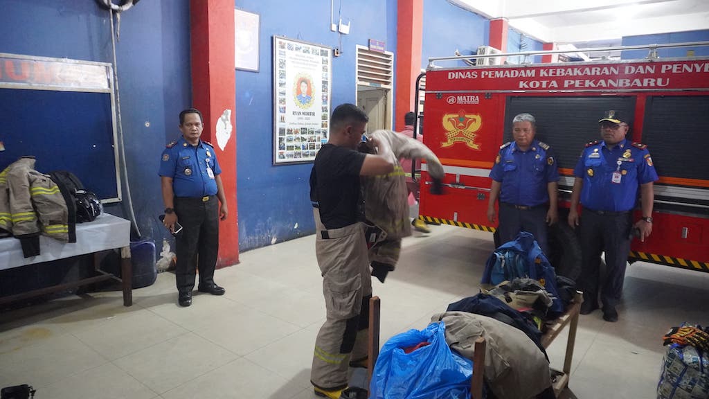 Uji Kesiapan Personel Atasi Kebakaran, DPKP Pekanbaru Gelar Simulasi