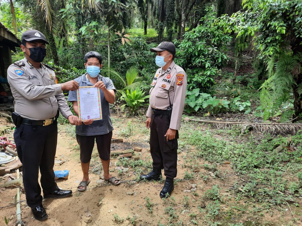 Antisipasi Karhutla, Polsek Pangkalan Kuras Sampaikan Maklumat Kapolda Riau