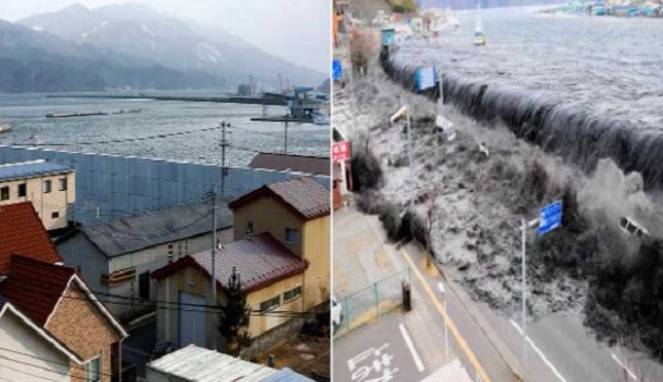 Intip Kokohnya Dinding Anti Tsunami di Jepang