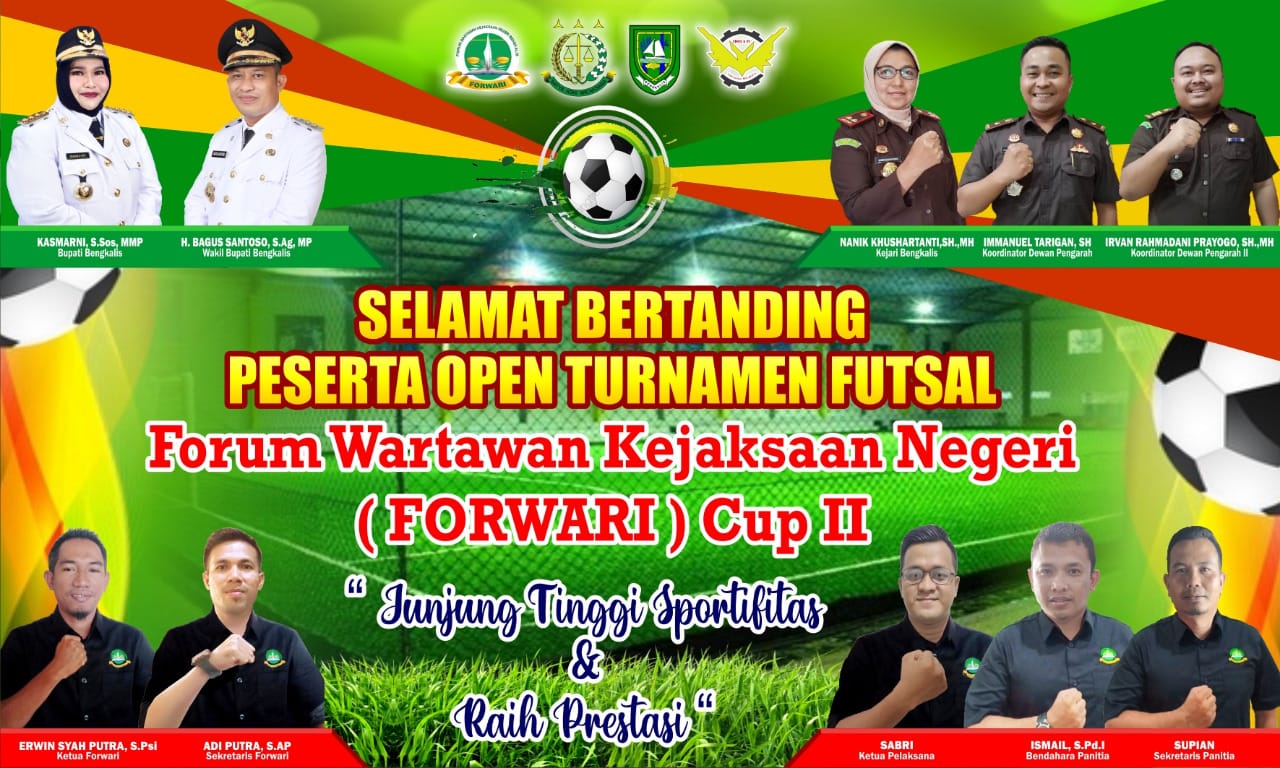 Besok Malam, Bupati dan Kajari Bengkalis akan Buka Open Turnamen Futsal Forwari Cup II