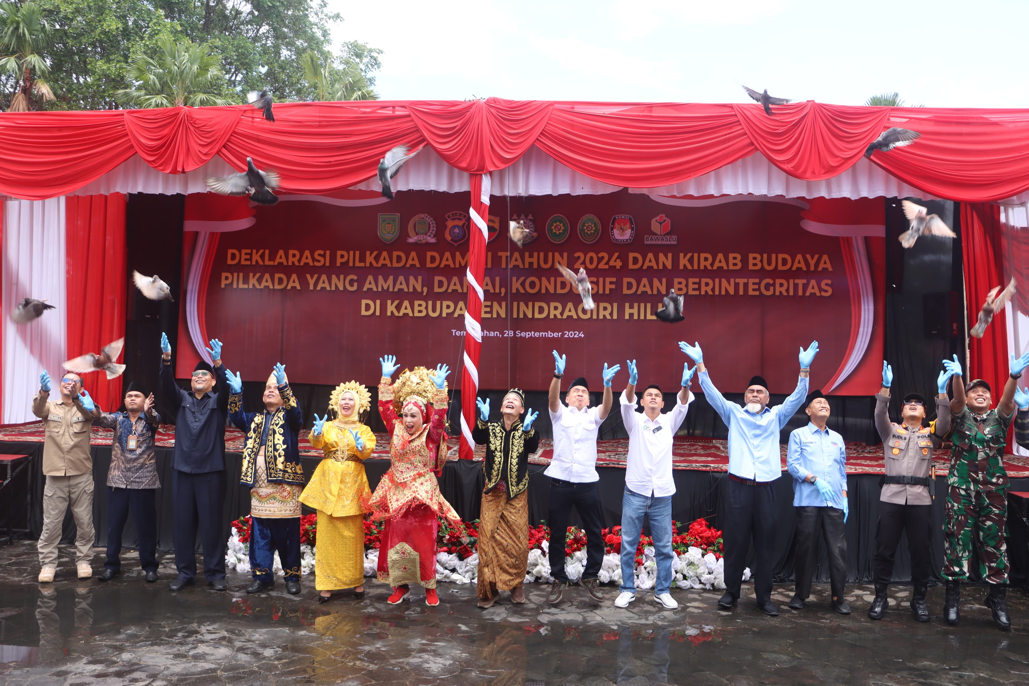 Kapolres Inhil kumpulkan 4 Cakada di Inhil Deklarasi Pilkada Damai