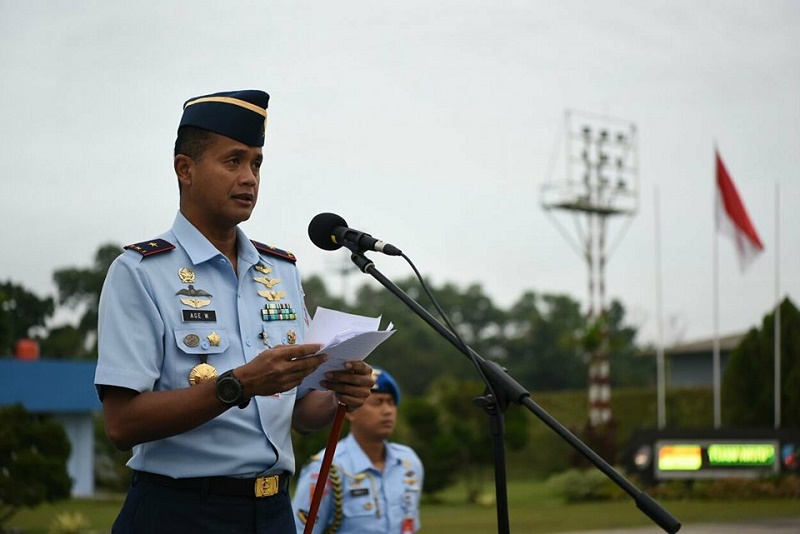 Diawal Tahun 2018, TNI AU Lanud Rsn Pekanbaru dan Paskhas Apel Khusus