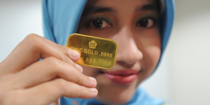 Hari ini, harga emas turun Rp 3.000 menjadi Rp 633.000 per gram