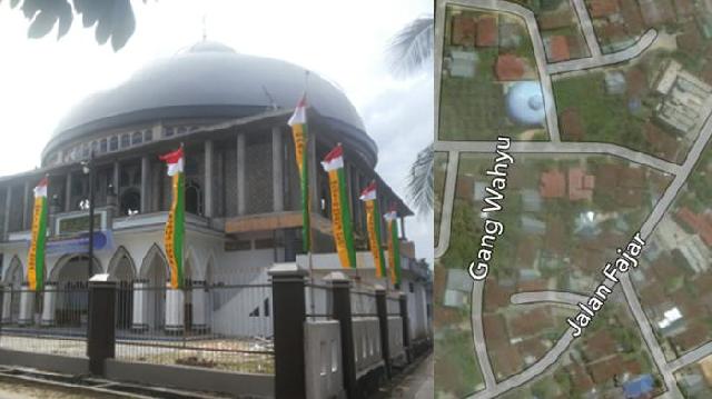 Kubah Besar Masjid Nurul Huda Jalan Musyawarah Labuh Baru Barat Terpantau di Google Map