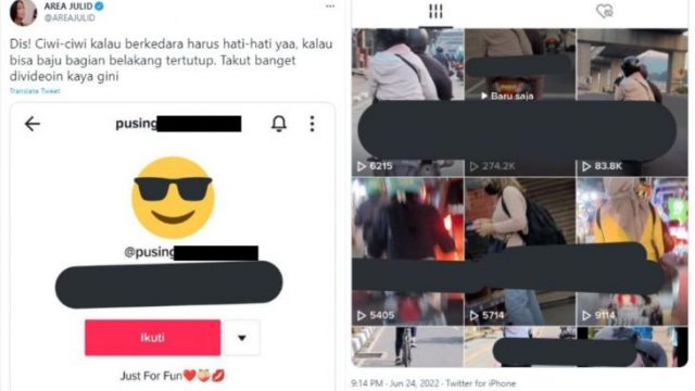 TikToker Usil Rekam Bokong dan Dada Wanita di Jalan Raya, Cuma Demi Konten