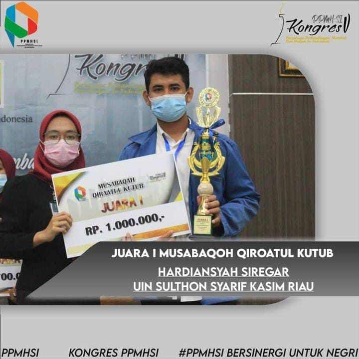 Mahasiswa Perbandingan Mazhab UIN Suska Riau Raih Juara 1 Lomba MQK Nasional 