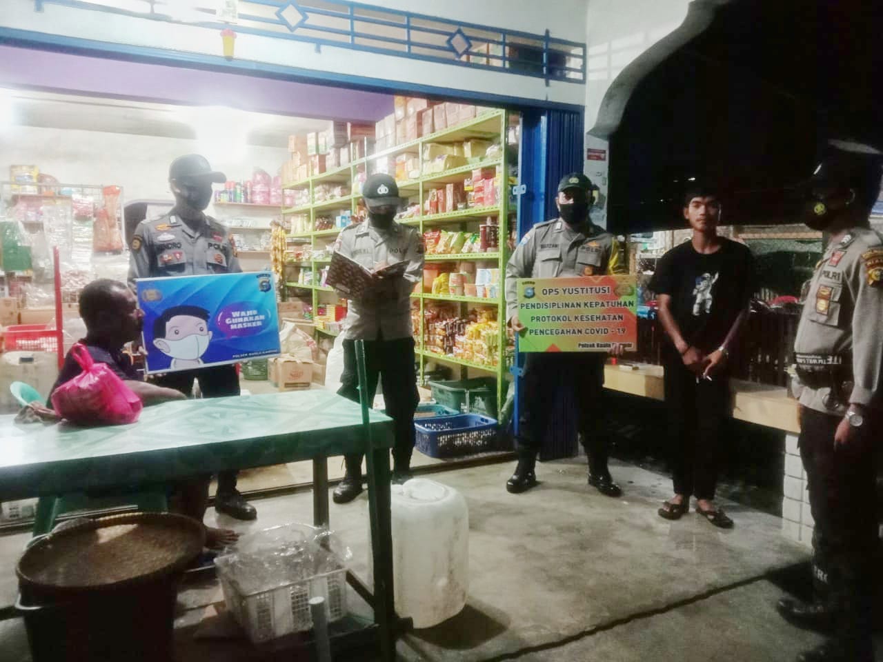 Cegah Covid-19, Polsek Kuala Kampar Kembali Lakukan Operasi Yustisi Gabungan