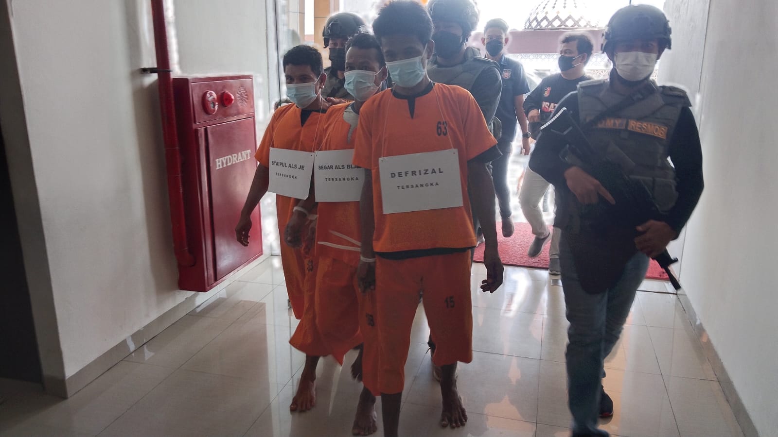Bongkar Besi Atap dan Pagar, 3 Pencuri di PT PHR Diringkus Ditreskrimum Polda Riau