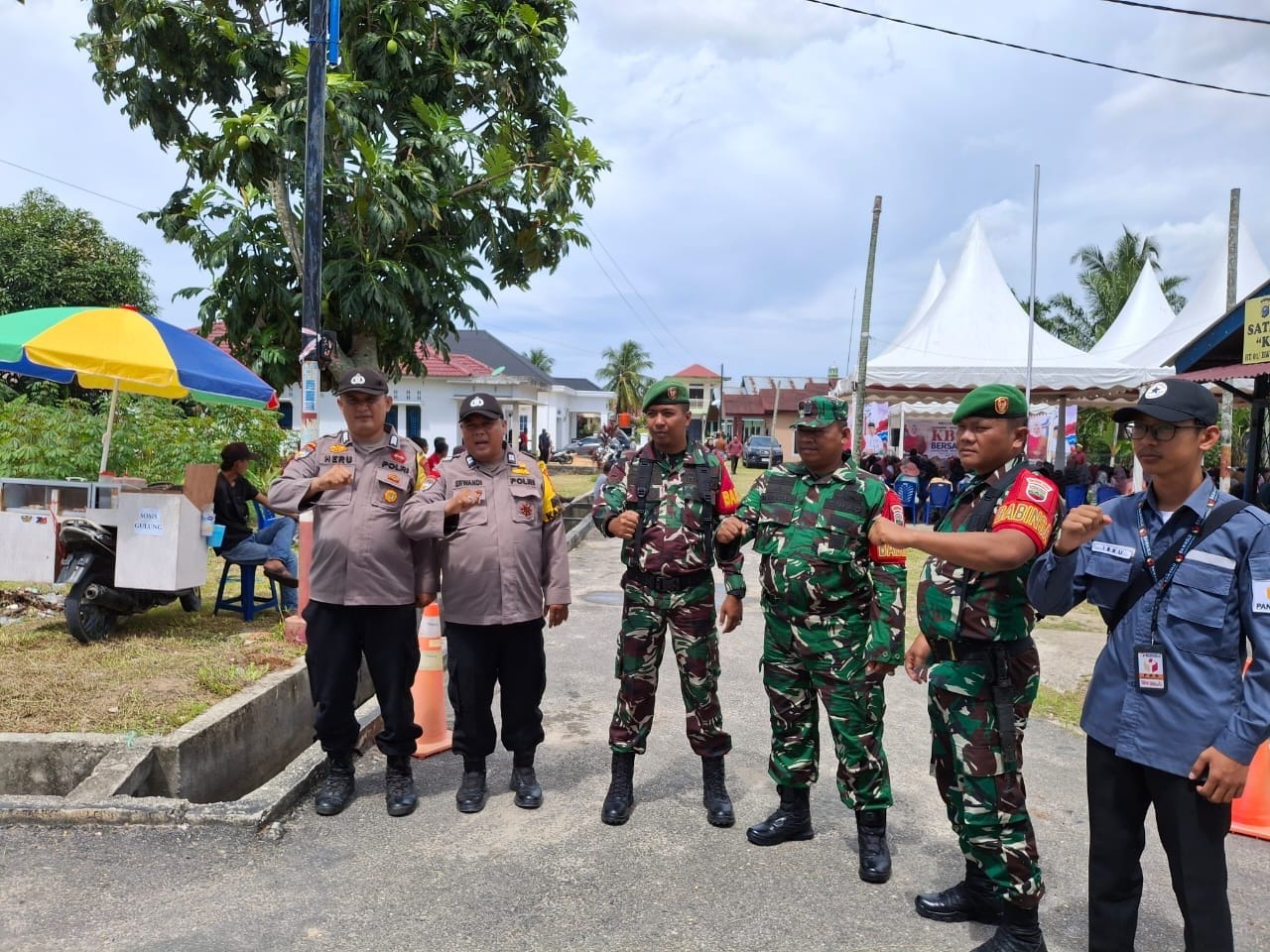 Polsek Mandau Tegaskan Komitmen Jaga Keamanan Kampanye Pilkada Bengkalis dengan Cooling System