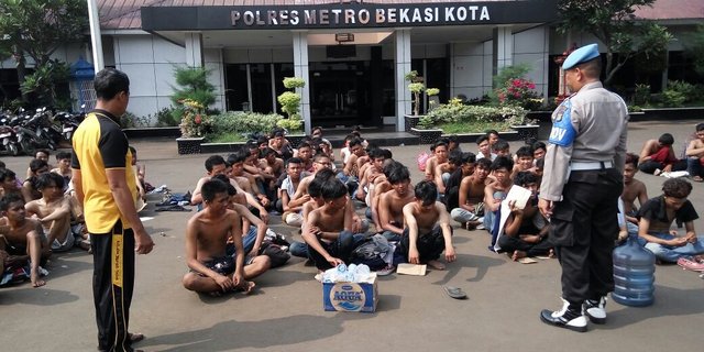 Diduga Mau Tawuran, 101 ABG diamankan Polisi