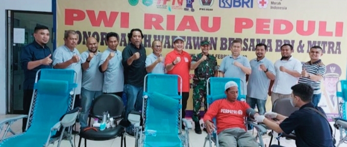 HUT ke 77, PWI Riau Target 77 Kantong Darah