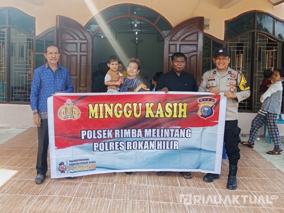Minggu Kasih, Polsek Rimba Melintang Imbau Jemaat Gereja Katolik Seremban Jaya Jaga Kamtibmas