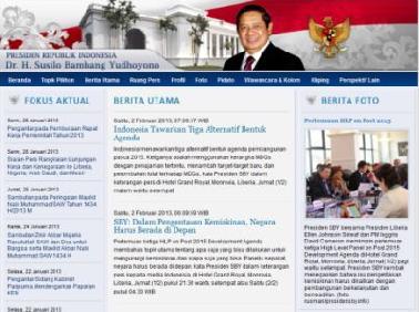 Wah, Situs SBY Sangat Update Teknologi