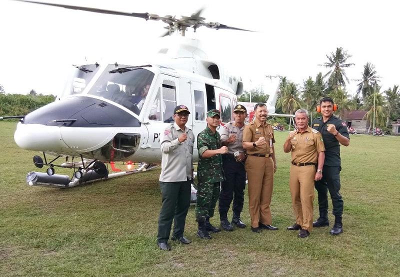 Bersama Kepala BPBD Riau, Wabup Meranti Pantau Hot Spot Lewat Udara, ini Hasilnya
