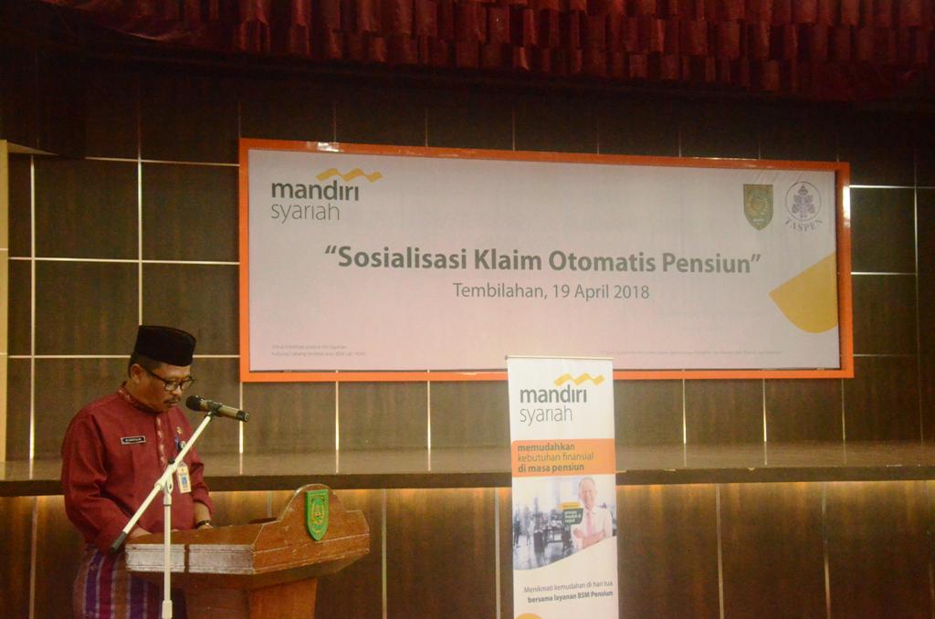 Pemkab Inhil Bersama PT Taspen dan Bank Mandiri Syariah Taja Sosialisasi Layanan Klaim Otomatis