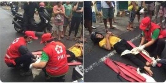 Duh! Pria Korban Kecelakaan Malah Asyik Main smartphone Saat Ditolong