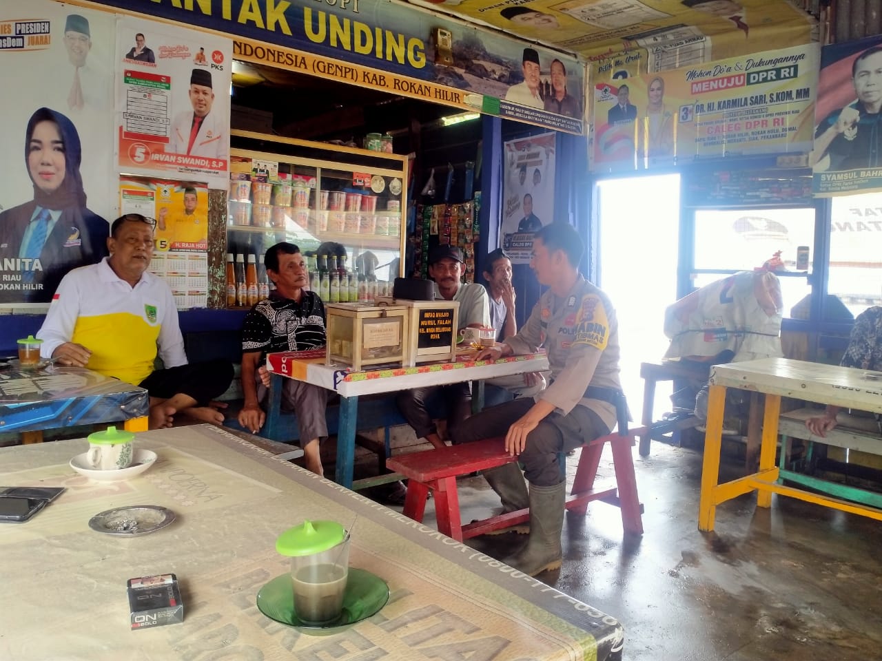 Polsek Rimba Melintang Ajak Warga Jaga Kamtibmas Jelang Pemilu