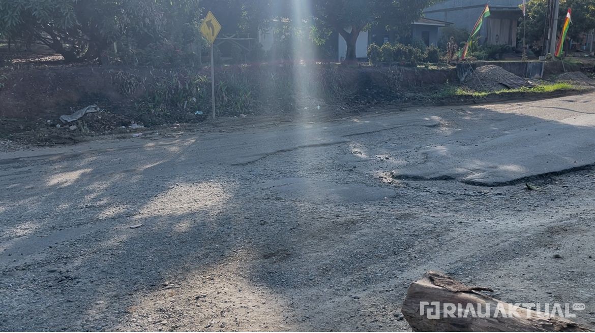 Di Hari Jadi Provinsi Riau ke-68, Jalan Rusak di Rokan Hulu Masih Dibiarkan