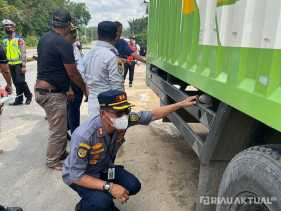 Truk ODOL Masih Berkeliaran, Dishub Riau: 155 Truk Kelebihan Dimensi Ditilang