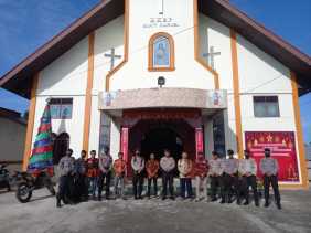 Polres Bengkalis Bersama Pemuda Pancasila Lakukan Patroli Samapta Jaga Ibadah