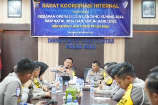 Dirlantas Polda Riau Gelar Rapat Koordinasi Internal Jelang Operasi Lilin 2024