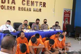 Polres Rohil Tangkap 10 Pelaku Pencurian Pertamina Hulu Rokan