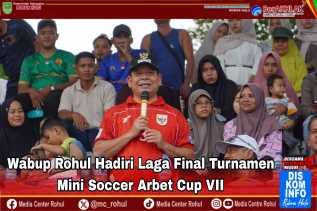 Sri Indriani FC Juara Turnamen Mini Soccer Arbet Cup VII, Wabup Syafaruddin Poti Tutup Gelaran di Rambah Hilir