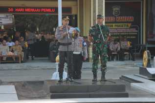 Jelang Pemilu, Polres Kampar dan TNI Apel Gelar Pasukan