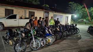 Knalpot Brong dan Balap Liar Depan Sekolah Resahkan Warga Inhu, Belasan Motor Diamankan Polisi