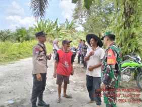 Polsek Langgam dan TNI Patroli Minimalisir Potensi Gangguan Pilkada