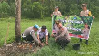 Selamatkan Bumi, Polsek Rimba Melintang Gencarkan Green Policing di Rohil