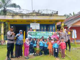 Polsek Bangko Pusako Sosialisasikan Program Green Policing di PAUD Azzahra