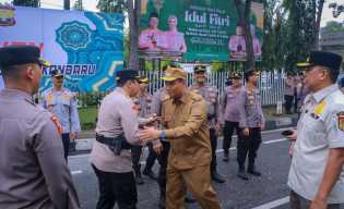 Jaga Keamanan Malam Takbiran, Wawako Pekanbaru Hadiri Apel Kesiapan