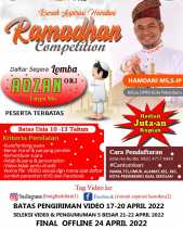 Berikut 6 Tim Yang Masuk Babak Final Lomba Azan Rumah Aspirasi Hamdani