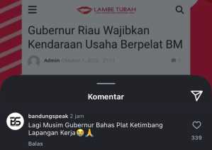 Kebijakan Gubri Soal Plat Wajib BM Diunggah Instagram Lambe Turah, Tuai Kontra Netizen