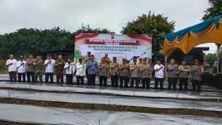 Polres Kuansing Luncurkan Program Ketahanan Pangan di Desa Seberang Taluk Hilir Melalui Zoom Meeting