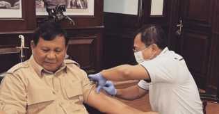 Menhan Prabowo Sudah Divaksin Booster, Pakai Vaksin Nusantara, Yang Nyuntik Terawan
