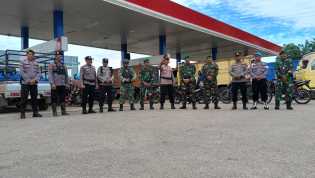 Patroli Gabungan TNI-Polri Jaga Kondusivitas di Bangko Pusako