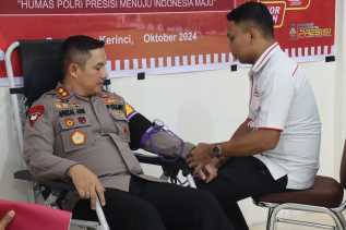 Polres Pelalawan Kumpulkan 41 Kantong saat Gelar Aksi Donor Darah, Ingatkan Kamtibmas Pilkada